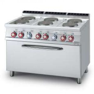 Cucine Elettriche 6 Piastre Tonde con Forno Elettrico - Serie 700