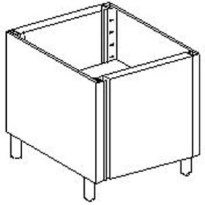 Elementi Tavoli Armadi INOX Senza Piano Superiore - Sportello a Battente