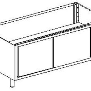 Elementi Tavoli Armadi INOX Senza Piano Superiore - Sportelli Scorrevoli