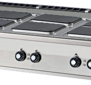 Piani di Cottura INOX Elettrici 6 Piastre - Serie 900