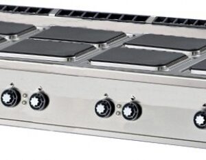 Piani di Cottura INOX Elettrici 8 Piastre - Serie 900