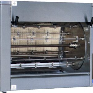 Girarrosti INOX Planetari Elettrici - 6 Spiedi - 24 Polli - Da Banco