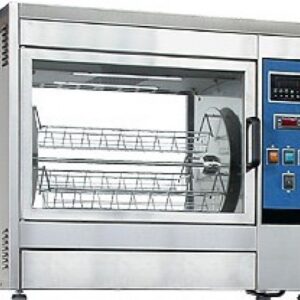 Girarrosti INOX Elettrici - Ventilati - 4 Spiedi - 16 Polli - Da Banco