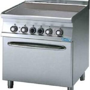 Cucine INOX Elettriche 4 Piastre Vetroceramica con Forno Elettrico - Serie 900