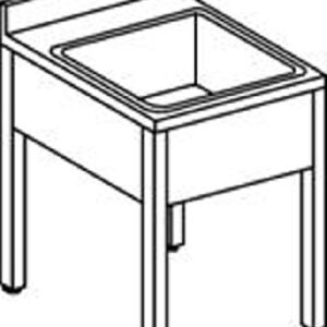 Lavelli INOX su Gambe - 1 Vasca - Serie 50 - 60 - 70