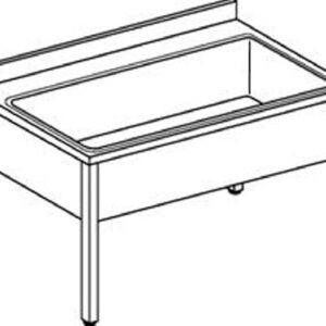 Lavelli Vascone INOX su Gambe per Pentole - 1 Vasca - Serie 60 - 70