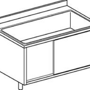 Lavelli Vascone INOX Armadiati per Pentole - 1 Vasca - Serie 60 - 70