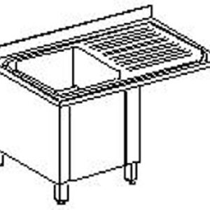 Lavelli INOX Armadiati per Inserimento Lavastoviglie - 1 Vasca e 1 Gocciolatoio - Serie 60 - 70