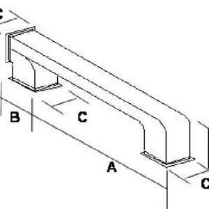 Collettori di Raccordo per Cappe con Due Attacchi Aspirazione - in lamiera 
Zincata