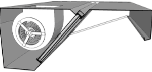 Cappe a Parete Serie SNACK con Aspiratore incorporato - profondità  110